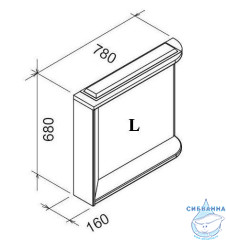 Зеркало с полкой Ravak Rosa M 78 L каппучино X000000947