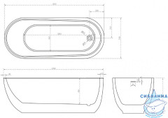 Акриловая ванна ABBER AB9341-1.5 150x70 с каркасом