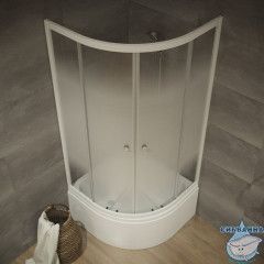 Душевое ограждение Тритон Лайт Б 90x90 профиль белый, стекло лайт Щ0000061801 (с поддоном)