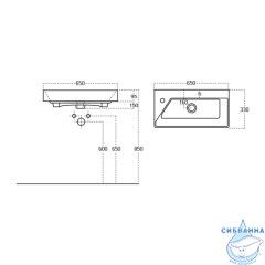 Мебельная раковина Dreja Slim 65 см 17065-KL