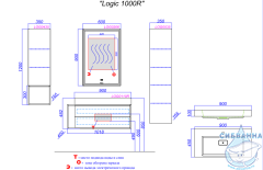 Тумба Aqwella Clarberg Logic 100 R с раковиной Toledo 90 белый глянцевый