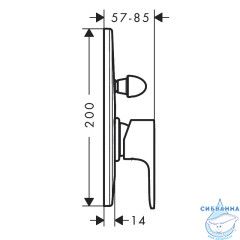 Смеситель для ванны встраиваемый Hansgrohe Rebris E 72459000 (хром)