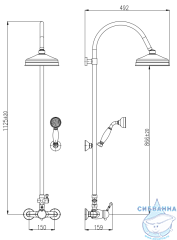 Душевая система Ravslezak Лабе L081.5/3SM