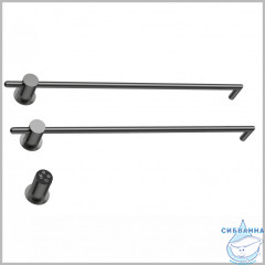 Полотенцесушитель электрический  Wonzon&Woghand Leipzig 37х76 WW-AL3621-GM (с возможностью скрытого подключения, подключение универсальное) (графит)