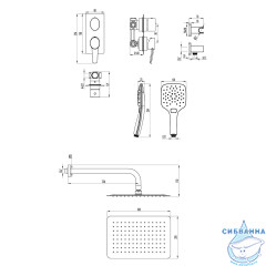 Душевая система Lemark Atlantiss 300 1 режим LM3249C (хром)