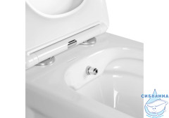 Унитаз подвесной безободковый Aquatek Дива AQ2012B-00 (с сиденьем Soft Close (микролифт) 