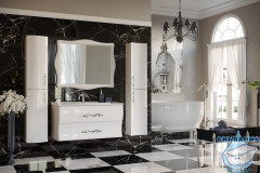 Пенал 1Marka Amethyst 30П (2 дверки) White R выпуклый