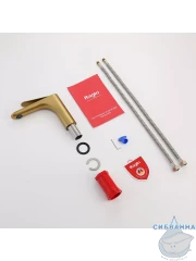 Смеситель для раковины Raglo R21.10.03 (сатин золотой)