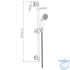 Душевой гарнитур Gappo 1 режим G8016 (хром/белый)