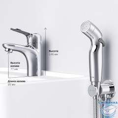 Смеситель с гигиеническим душем AM.PM Sunny F85C03000 (хром)
