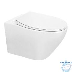 Унитаз подвесной безободковый Azario Keras AZ-99046W с сиденьем быстросъемным Soft Close (микролифт)