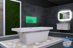  Ванна из искусственного камня Aqua de Marco Crete 178х79