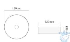 Раковина на столешницу 43 см SantiLine SL-7012