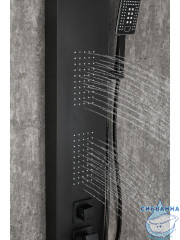 Душевая панель Frap F24005-6 (черный матовый)