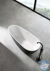 Ванна из искусственного камня ABBER Dortmund 170x75 AM9911BW