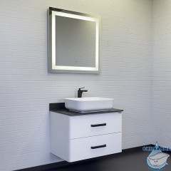 Тумба подвесная Comforty Амстердам 75 белый глянец с раковиной Comforty T-Y9378