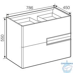 Тумба подвесная Roca Victoria Nord Black Edition 80 с раковиной Roca Victoria 80 черный