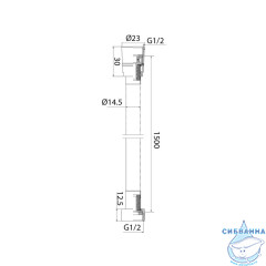 Душевой шланг Iddis 150 см A50711 1.5 (хром)