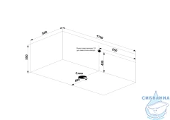 Ванна из искусственного камня Bas Катания 170x80 (черный/белый)