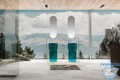 Раковина напольная 45 см ABBER Kristall AT2701Aquamarin-H