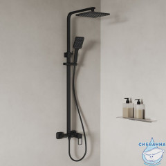 Смеситель с верхним душем, черный, Bild, IDDIS, BILBL1Fi06