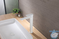 Смеситель для раковины Abber Weiss Insel AF8011FW (белый матовый)