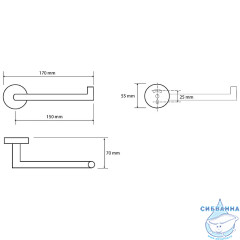Держатель для туалетной бумаги Bemeta Dark 104212030