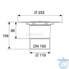 Сифон вертикальный DN 100 3607600