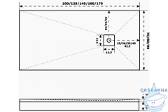 Поддон из литьевого мрамора New Line Sanitary 150х80 белый