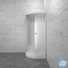 Душевая кабина Тритон Лайт 100х100 А профиль белый, стело лайт Щ0000061831
