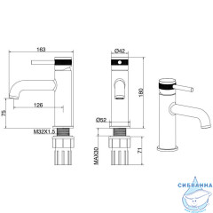 Смеситель для раковины Allen Priority 5.31001-31 (черный матовый)