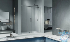 Дверь в нишу Bas Cofe WTW-TD-170-C-CH профиль хром, стекло прозрачное