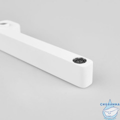 Излив для смесителя, ванна, плоский, латунь, 150 мм, поворотный, в/див, м. белый, ID, 995F15WM2SM