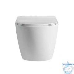 Унитаз подвесной импульсный Abber Bequem AC1105P с сиденьем Soft Close (микролифт) (белый)