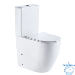 Унитаз напольный безободковый Azario Mirada AZ-1289A с бачком и сиденьем Soft Close (микролифт)