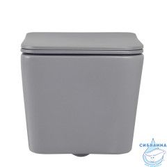 Унитаз подвесной Abber Rechteck AC1201MG с сиденьем Soft Close (микролифт) (серый)