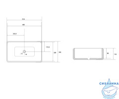 Раковина на столешницу 51 см ABBER Rechteck AC2207MB