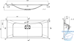 Мебельная раковина Акватон Брук 100 1A71333KBC010