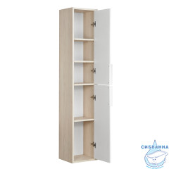 Шкаф-колонна Акватон Рико белый/ясень фабрик