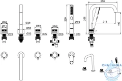 Смеситель для ванны на борт Allen Brau Priority 265367 (никель)