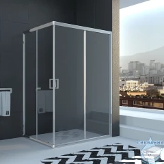 Душевое ограждение Veconi Rovigo 110x80 профиль хром, стекло прозрачное RV10-11080-01-C5 (без поддона)