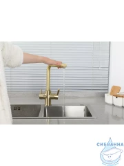 Смеситель кухни Frap F4352-3 (золотой сатин)