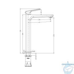 Смеситель для раковины Raglo R51.15.06 (черный матовый)