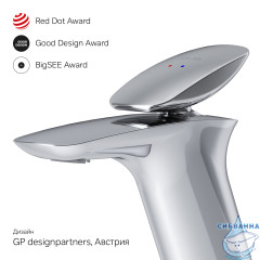 Смеситель для раковины AM.PM Spirit V2.0 F70A02100  (без донного клапана) (хром)