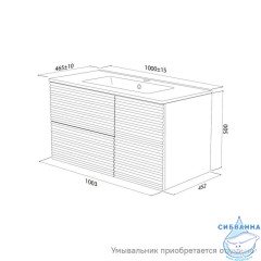 Тумба подвесная, 100 см, темно-серый, Bild, IDDIS, BIL10G0i95 подходит умыв. 0131000i28