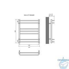 Полотенцесушитель водяной Aquatek Бетта П7 500х600 хром (нижнее подключение)