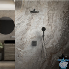 Душевая система Vincea Inspire 300 1 режим VSFW-3I21T2MB (черный матовый )