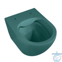 Унитаз подвесной безободковый Abber Bequem AC1101MBG сиденьем Soft Close (микролифт) (зеленый матовый)