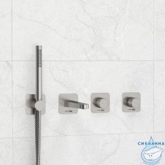 Встраиваемый смеситель для ванны Wasserkraft Tauber A6451.296.298.275.100.276 (никель)