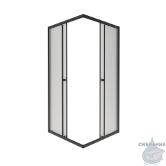 Душевое ограждение Тритон Вента 90x90 профиль черный, стекло матовое Щ0000064631